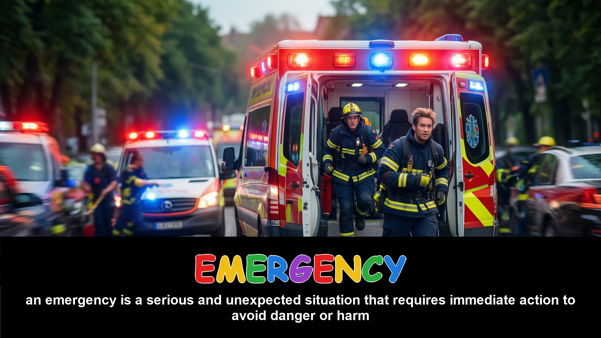 English Illustration for emergency
